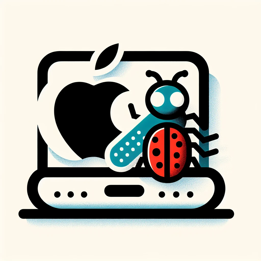 Alt text: "Gambar ilustrasi Skrip Patch Komunitas yang digunakan untuk mengatasi bug tampilan di macOS, menampilkan kode pemrograman dan tampilan antarmuka pengguna."