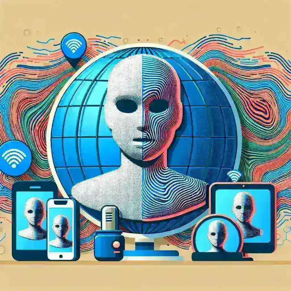 "Infographic highlighting risks of AI deepfake applications on social media, emphasizing Kominfo's warning to the public about misinformation and digital safety."