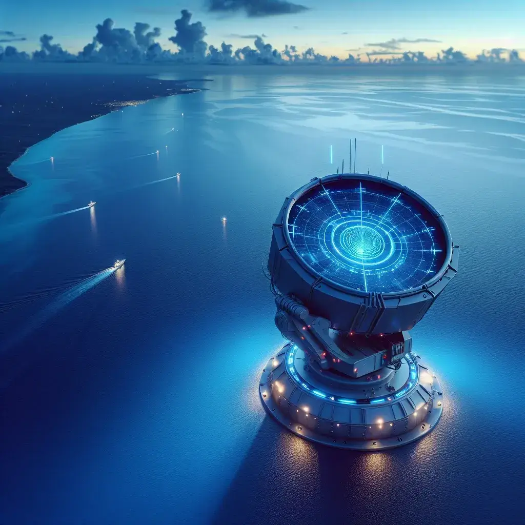 "BMKG officials inaugurate new sea radar technology for detecting illegal ships in Natuna, enhancing maritime surveillance and security."